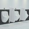 vidaXL Skiljevägg för urinal keramik vit