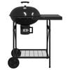 vidaXL Utomhusgrill med hjul Svart 91 x 71 x 107 cm Metall
