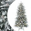 vidaXL Plast Hingad Julgran 120 cm 150 LED-lampor Varmvit PE & PVC