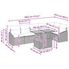 vidaXL Trädgårdsoffset med lagring 7 pcs Beige Poly rattan