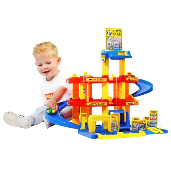 Polesie Wader Leksaksgarage 5 delar 3 våningar 59x59x51 cm PP