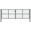 vidaXL Tr&auml;dg&aring;rdsgrind i n&auml;t galvaniserat st&aring;l 400x125 cm gr&aring;