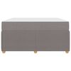 vidaXL S&auml;ngram med madrass med madrass Taupe 140 x 200 cm tyg