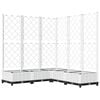 vidaXL Odlingsl&aring;da med spalj&eacute; vit 120x120x121,5 cm PP