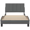 vidaXL Bed Frame without Mattress "Hanko" Dark Grey 100x200 cm Fabric