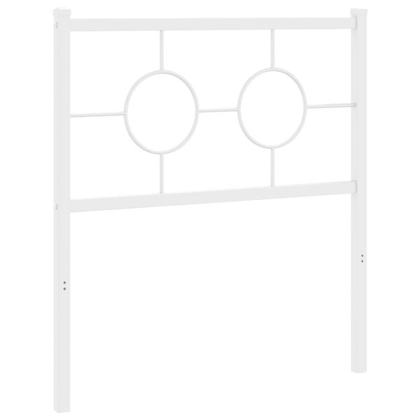 vidaXL Huvudgavel metall vit 80 cm