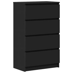 vidaXL Byr&aring; svart 60x35x98,5 cm konstruerat tr&auml;