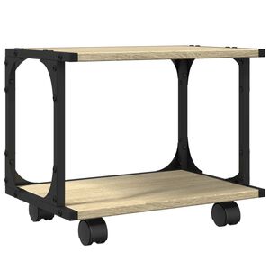 vidaXL Skrivarst&auml;ll 2 hyllor sonoma-ek 41x28x33,5 cm konstruerat tr&auml;