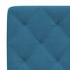 vidaXL Bed Frame without Mattress Blue 140x200 cm Velvet