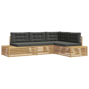 vidaXL 4 Stycke Utomhussoffset Polyester Vit