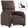 vidaXL Elektronisk reclinerf&aring;t&ouml;lj brun konstl&auml;der