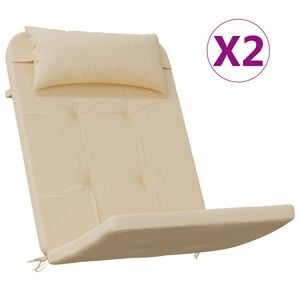 vidaXL Solstolsdynor 2 st beige oxfordtyg