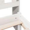 vidaXL Säng med bokhylla utan madrass vit 75x190cm massiv furu