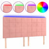 vidaXL S&auml;nggavel LED rosa 180x5x118/128 cm sammet