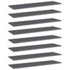 vidaXL Hyllplan 8 st gr&aring; h&ouml;gglans 100x30x1,5 cm konstruerat tr&auml;