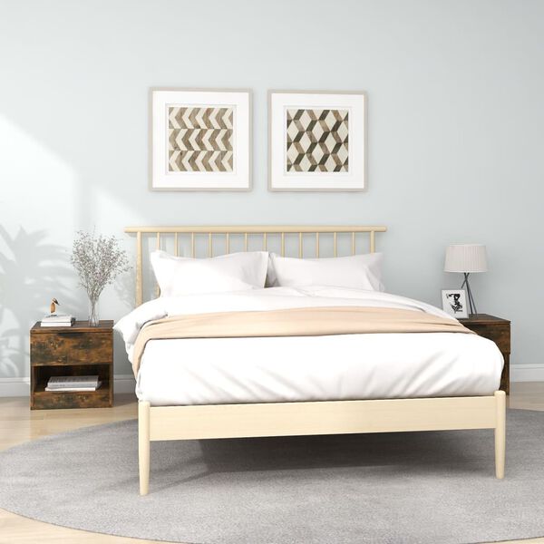 vidaXL S&auml;ngbord 2 st r&ouml;kf&auml;rgad ek konstruerat tr&auml;