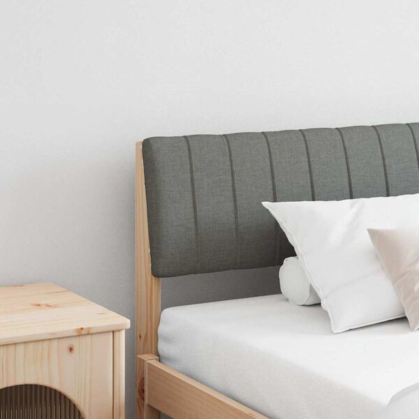 vidaXL Kl&auml;dd s&auml;nggavel M&ouml;rkgr&aring; 200 cm Massiv furu