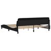 vidaXL Bed Frame "Dover" Black 193x203 cm Faux Leather