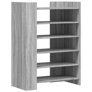 vidaXL Skosk&aring;p gr&aring; sonoma 74,5x37,5x100 cm konstruerat tr&auml;