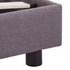 vidaXL Sängram utan madrass taupe tyg 135x190 cm