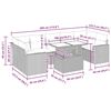 vidaXL Loungegrupp f&ouml;r tr&auml;dg&aring;rden med dynor 8 delar gr&aring; konstrotting