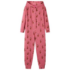 vidaXL Pyjamas med huva f&ouml;r barn gammalrosa 92