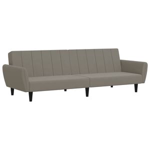 vidaXL B&auml;ddsoffa 2-sits ljusgr&aring; sammet