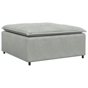 vidaXL Modulsoffa fotpallsmodul ljusgr&aring; 100x100x48 cm