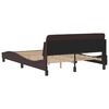 vidaXL Bed Frame "Dover" Dark Brown 140x200 cm Fabric