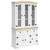 vidaXL Sk&auml;nk Corona vit 112x43x191,5 cm massiv mexikansk furu
