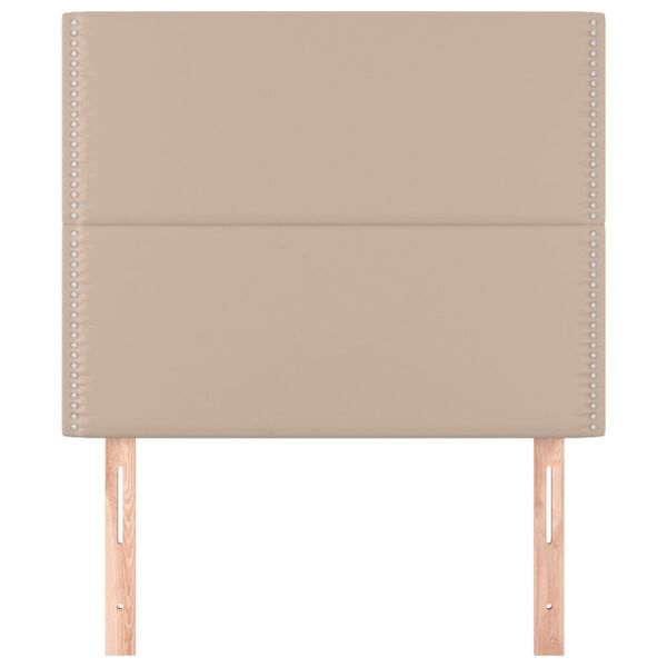 vidaXL S&auml;nggavel Cappuccino 90x5x118/128 cm konstl&auml;der