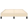 vidaXL sängram utan madrass gräddvit 120x190 cm tyg