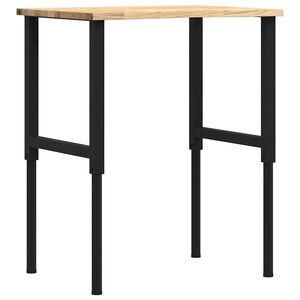 vidaXL Arbetsb&auml;nk 80x60x(71,5-98) cm massiv ek