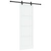vidaXL Skjutd&ouml;rr Vit och svart 83 x 232 cm Massiv furu