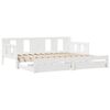 vidaXL Dagbädd utdragbar med lådor utan madrass vit 90x190 cm