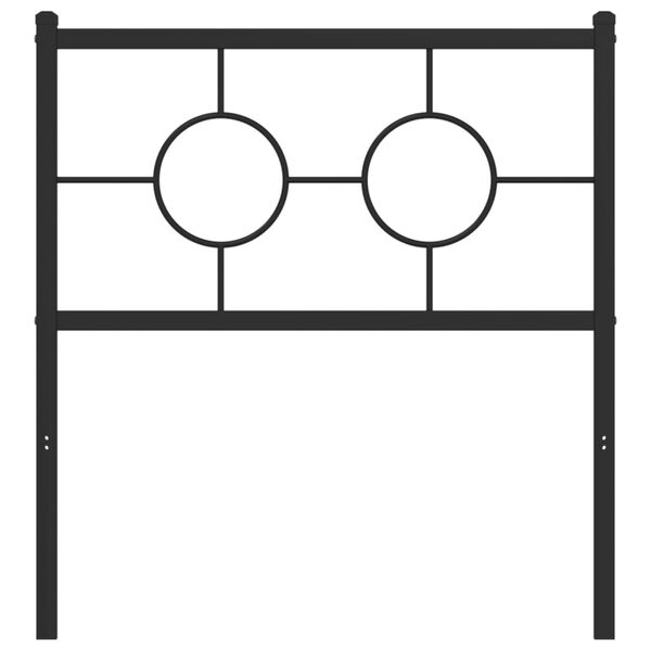 vidaXL Huvudgavel metall svart 75 cm