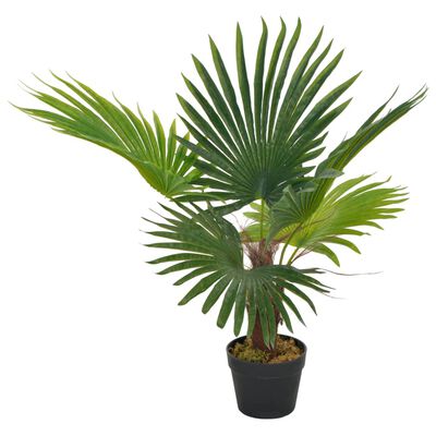 vidaXL Konstväxt Palm med kruka 70 cm grön