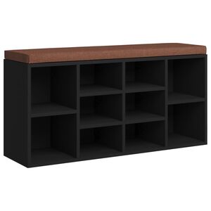 vidaXL Skob&auml;nk brun ek 103x30x48 cm konstruerat tr&auml;