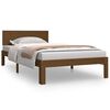vidaXL S&auml;ngram honungsbrun massiv furu 100x200 cm