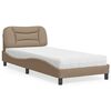 vidaXL Bed with Mattress "Hvar" Cappuccino 80x200 cm Faux Leather