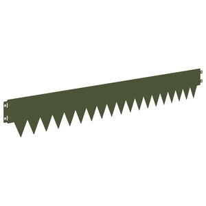 vidaXL Kant f&ouml;r gr&auml;smatta 30 st 103 x 15 cm metall Olivgr&ouml;n