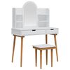 vidaXL Skrivbordsset FAUSKE 5 pcs Vit 100 x 50 x 143 cm