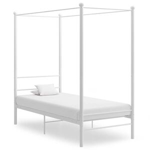 vidaXL Himmels&auml;ng vit metall 90x200 cm