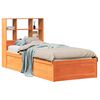 vidaXL S&auml;ngram utan madrass vaxbrun 75x190 cm massiv furu