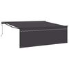 vidaXL Utdragbar markis Antracit 400 &times; 300 cm Polyester och aluminium