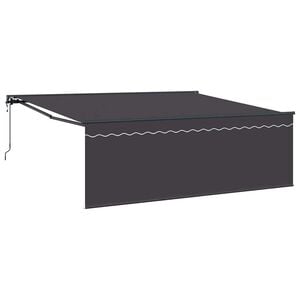vidaXL Utdragbar markis Antracit 400 &times; 300 cm Polyester och aluminium