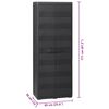 vidaXL Trädgårdsskåp 3 hyllor svart