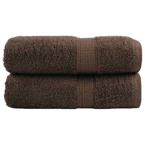 vidaXL Premium Tv&auml;tthanddukar SOLUND 2 st bruna 30x30cm 600gsm