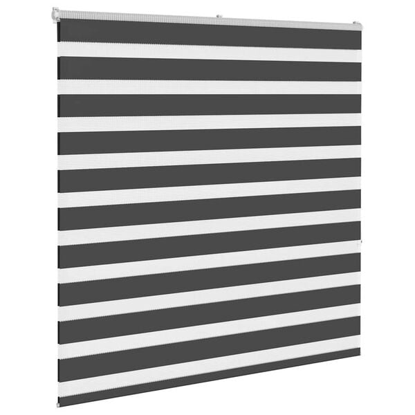 vidaXL Rullgardin zebra svart 150x150 cm tyg bredd 145,9cm polyester
