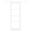 vidaXL Skjutdörr Vit 78 x 211 cm Massivt tallträ och glas